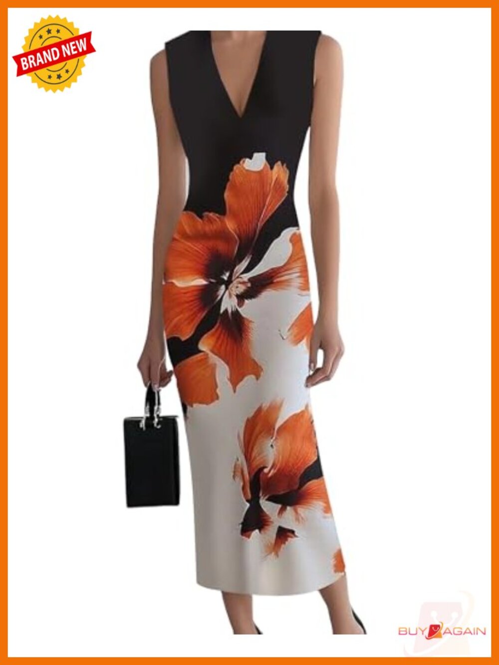 Women's Floral Halter Neck Sleeveless Bodycon Maxi Dress Wedding Guest Party